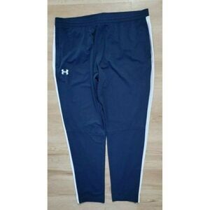 Under Armour Mens Pants Size XXL Sportstyle Mens Pique Track Fitted Blue